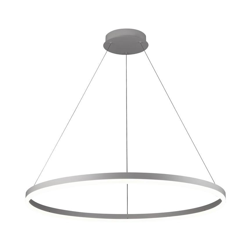 Brilagi - dimmbare LED-Seilpendelleuchte CIRCLE LED/55W/230V 3000–6500K Ø 80 cm silber + Fernbedienung