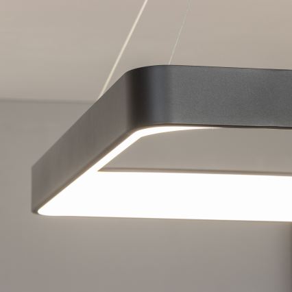 Brilagi - Dimmbare LED-Pendelleuchte an Stahlseil FALCON II LED/125W/230V 3000-6500K 60x60 cm schwarz + Fernbedienung