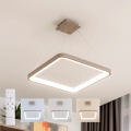 BRILAGI - LED-dimmbare Pendelleuchte mit Seilaufhängung FALCON SLIM LED/50W/230V 3000-6500K 50x50 cm beige + Fernbedienung