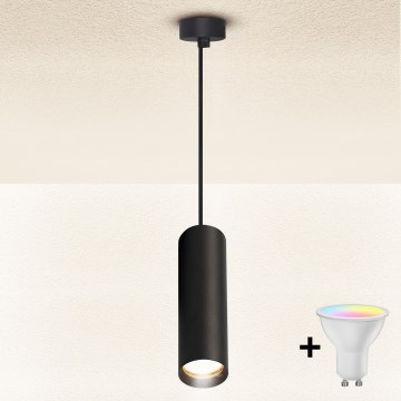 Brilagi - LED-dimmbare Pendelleuchte mit Seilaufhängung SELE 1xGU10/4,8W/230V 3000K schwarz