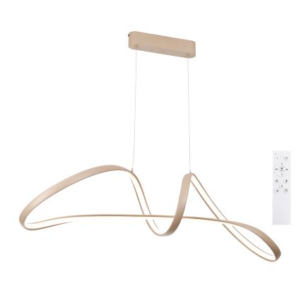 Brilagi - dimmbare LED-Pendelleuchte an Seil TWISTER LED/60W/230V 3000-6000K beige + Fernbedienung