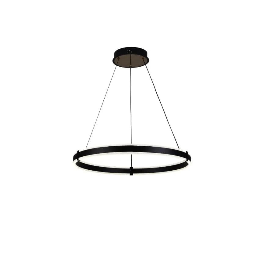 Brilagi - LED-dimmbare Pendelleuchte mit Seilaufhängung CIRCLE LED/85W/230V 3000-6500K Ø 60 cm schwarz + Fernbedienung