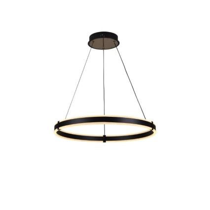 Brilagi - LED-dimmbare Pendelleuchte mit Seilaufhängung CIRCLE LED/85W/230V 3000-6500K Ø 60 cm schwarz + Fernbedienung