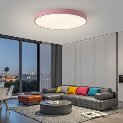Brilagi - Dimmbare LED-Leuchte POOL SMART LED/128W/230V Ø 100 cm 3000-6000K Wi-Fi Tuya + Fernbedienung rosa
