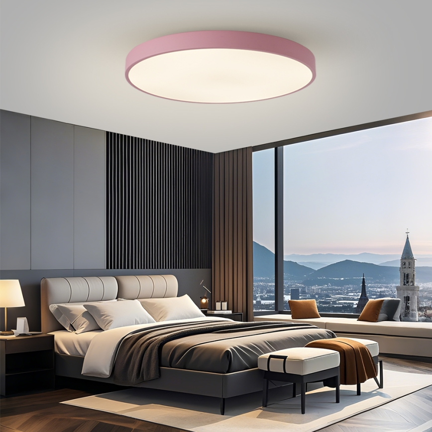 Brilagi - Dimmbare LED-Leuchte POOL SMART LED/128W/230V Ø 100 cm 3000-6000K Wi-Fi Tuya + Fernbedienung rosa
