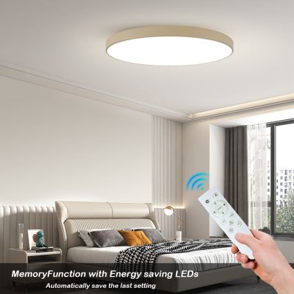 Brilagi - Dimmbare LED-Deckenleuchte POOL SMART LED/180W/230V 3000-6000K 120 cm beige Wi-Fi Tuya + Fernbedienung