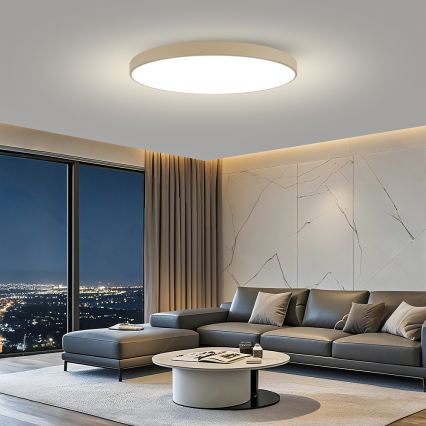 Brilagi - Dimmbare LED-Deckenleuchte POOL SMART LED/180W/230V 3000-6000K 120 cm beige Wi-Fi Tuya + Fernbedienung