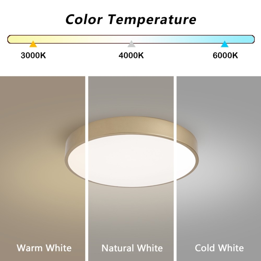 BRILAGI - Dimmbare LED-Deckenleuchte POOL SMART LED/48W/230V 3000–6000K Ø 40 cm Wi-Fi Tuya + Fernbedienung
