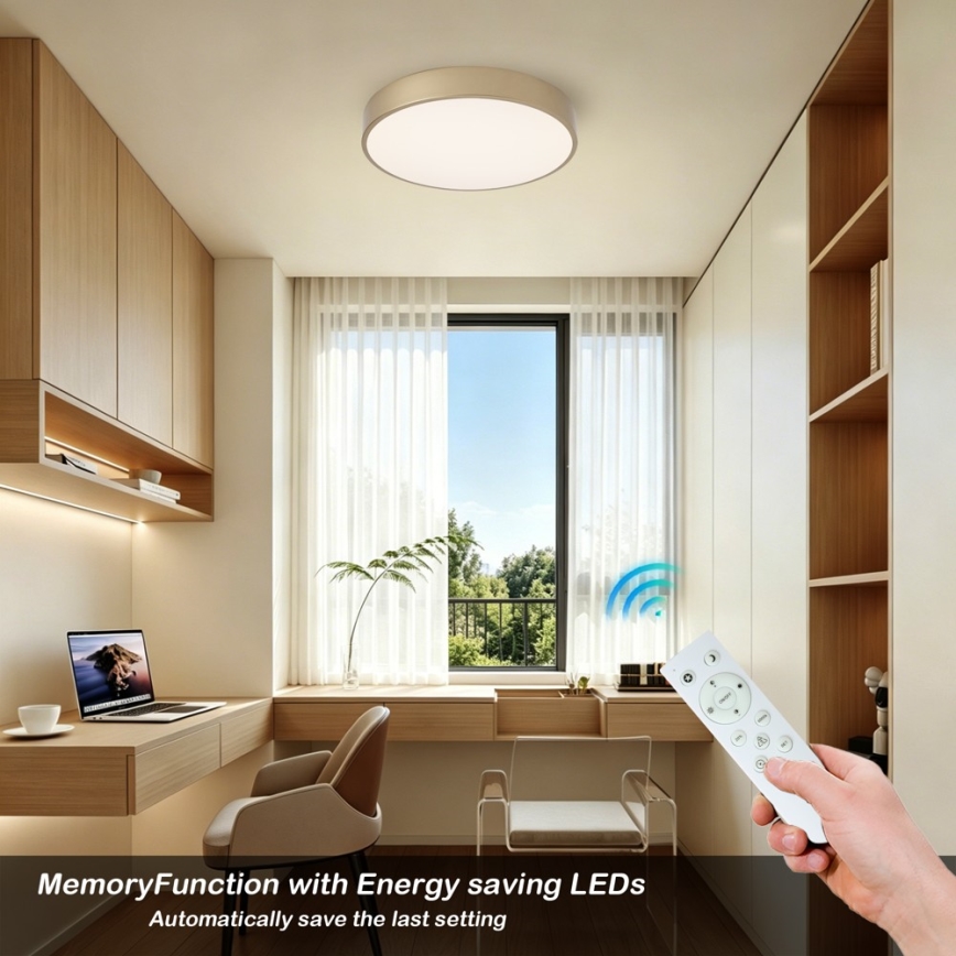 BRILAGI - Dimmbare LED-Deckenleuchte POOL SMART LED/48W/230V 3000–6000K Ø 40 cm Wi-Fi Tuya + Fernbedienung