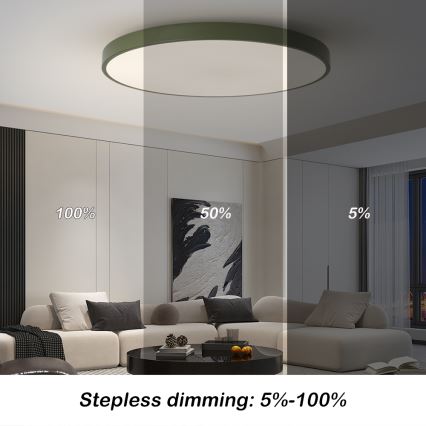 Brilagi - dimmbare LED-Poolleuchte POOL SMART LED/128W/230V Ø 100 cm 3000–6000 K Wi‑Fi Tuya + Fernbedienung, grün