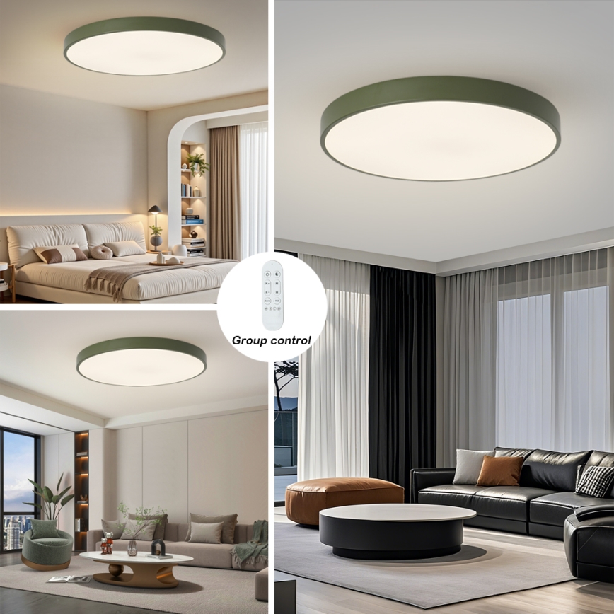 Brilagi - dimmbare LED-Poolleuchte POOL SMART LED/128W/230V Ø 100 cm 3000–6000 K Wi‑Fi Tuya + Fernbedienung, grün