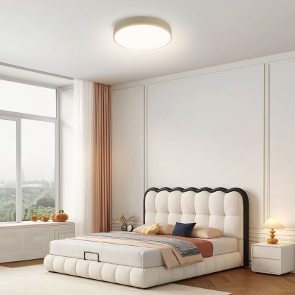 Brilagi - LED-dimmbare Deckenleuchte POOL LED/36W/230V 3000-6000K Ø 30 cm beige + Fernbedienung