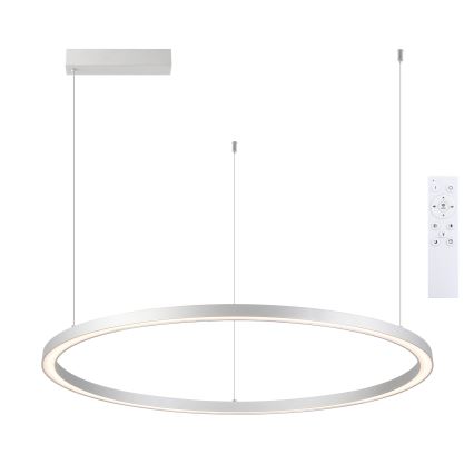 Brilagi - LED-dimmbare Seil-Pendelleuchte PORTOFINO LED/98W/230V 3000-6000K silber + Fernbedienung