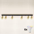 BRILAGI - LED-dimmbare Spot-Leuchte SELE GOLDEN 6x GU10/6,5W/230V 2700-6500K schwarz/gold