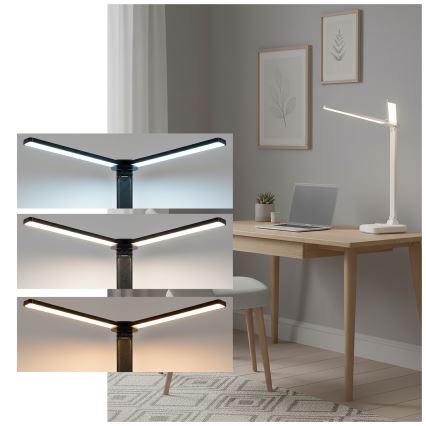Brilagi - LED-dimmbare Tischlampe MODO DUO LED/8W/5V 3000/4000/6500K weiß