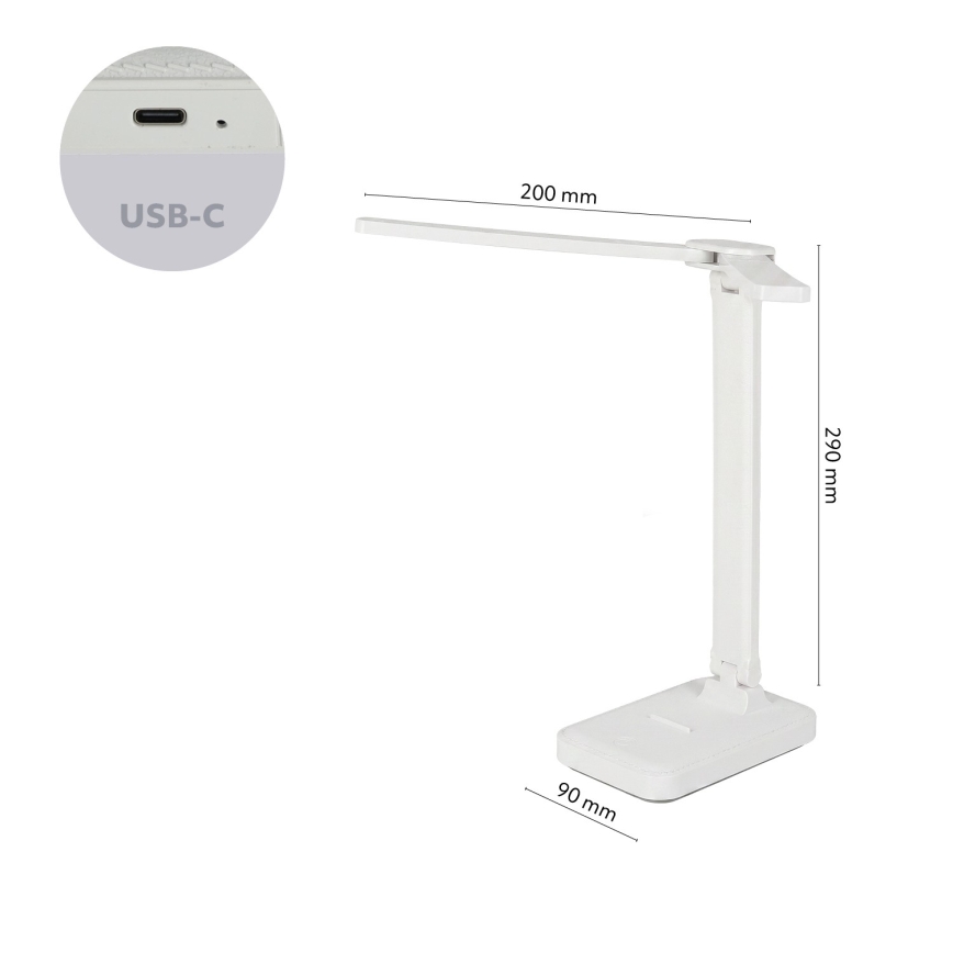Brilagi - LED-dimmbare Tischlampe MODO DUO LED/8W/5V 3000/4000/6500K weiß
