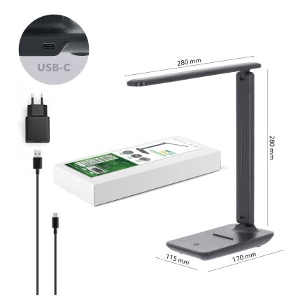 Brilagi - Dimmbare LED-Tischleuchte VARIO LED/7W/230V 3000/4000/6500K anthrazit
