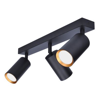 Brilagi - LED RGBW dimmbarer Spot SELE 3xGU10/6W/230V 3000K schwarz/gold + Fernbedienung
