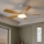 Brilagi - LED-dimmbarer Deckenventilator, 34 W/230 V, 3000–6500 K, Ø 132 cm, weiß/braun + Fernbedienung