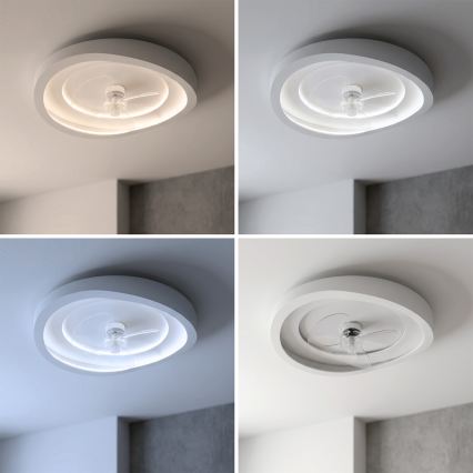 Brilagi - Dimmbarer LED-Deckenventilator LED/80W/230V 3000-6500K Ø 50 cm weiß + Fernbedienung