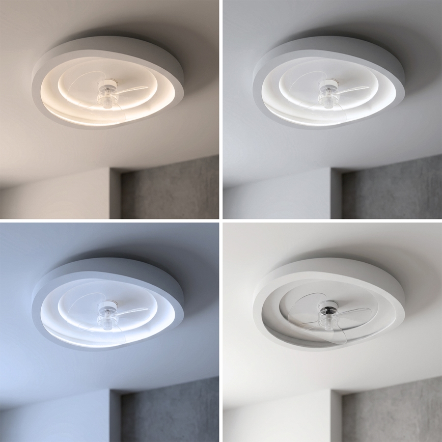 Brilagi - Dimmbarer LED-Deckenventilator LED/80W/230V 3000-6500K Ø 50 cm weiß + Fernbedienung