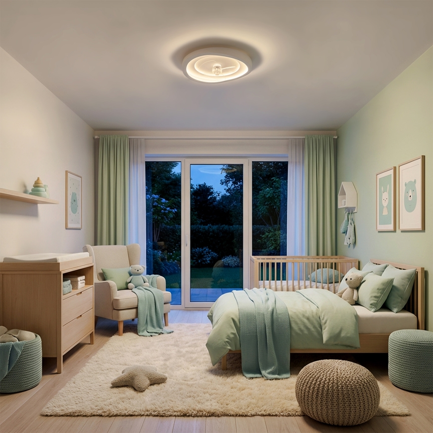 Brilagi - Dimmbarer LED-Deckenventilator LED/80W/230V 3000-6500K Ø 50 cm weiß + Fernbedienung