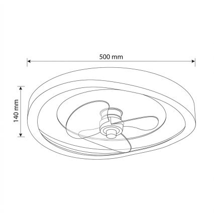 Brilagi - Dimmbarer LED-Deckenventilator LED/80W/230V 3000-6500K Ø 50 cm weiß + Fernbedienung