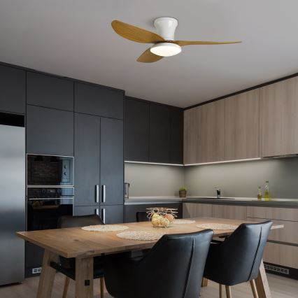 Brilagi - LED dimmbarer Deckenventilator LED/30W/230V 3000-6500K weiß/braun + Fernbedienung