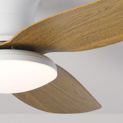 Brilagi - LED dimmbarer Deckenventilator LED/30W/230V 3000-6500K weiß/braun + Fernbedienung