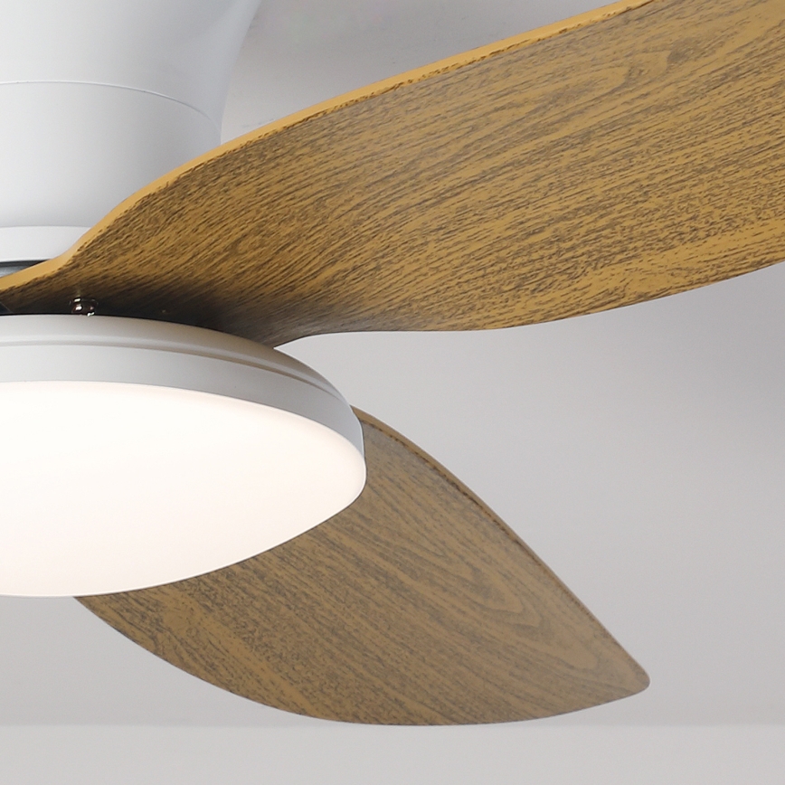 Brilagi - LED dimmbarer Deckenventilator LED/30W/230V 3000-6500K weiß/braun + Fernbedienung