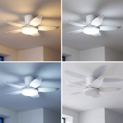 Brilagi - Dimmbarer LED-Deckenventilator LED/32W/230V 3000-6500K Ø 95 cm weiß + Fernbedienung