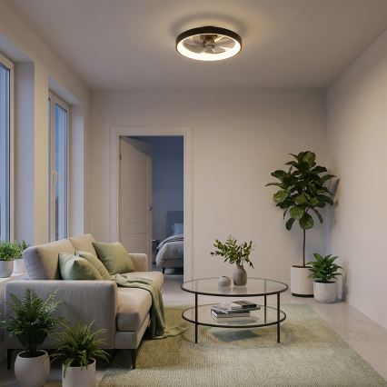 Brilagi - LED-dimmbarer Deckenventilator LED/34W/230V Ø 50 cm schwarz + Fernbedienung