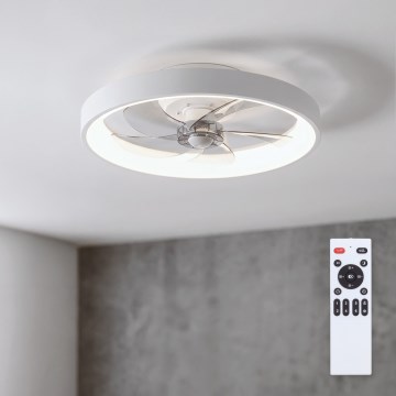 Brilagi - LED dimmbarer Deckenventilator LED/34W/230V Ø 50 cm weiß + Fernbedienung