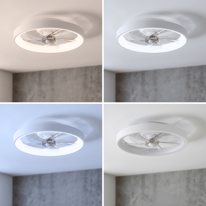 Brilagi - LED dimmbarer Deckenventilator LED/34W/230V Ø 50 cm weiß + Fernbedienung