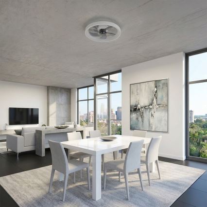 Brilagi - LED dimmbarer Deckenventilator LED/34W/230V Ø 50 cm weiß + Fernbedienung