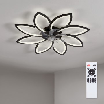 Brilagi - LED-dimmbarer Deckenventilator LED/43W/230V Ø 90 cm schwarz + Fernbedienung