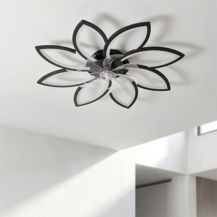 Brilagi - Dimmbarer LED-Deckenventilator LED/43 W/230 V 3000–6500 K Ø 90 cm schwarz + Fernbedienung