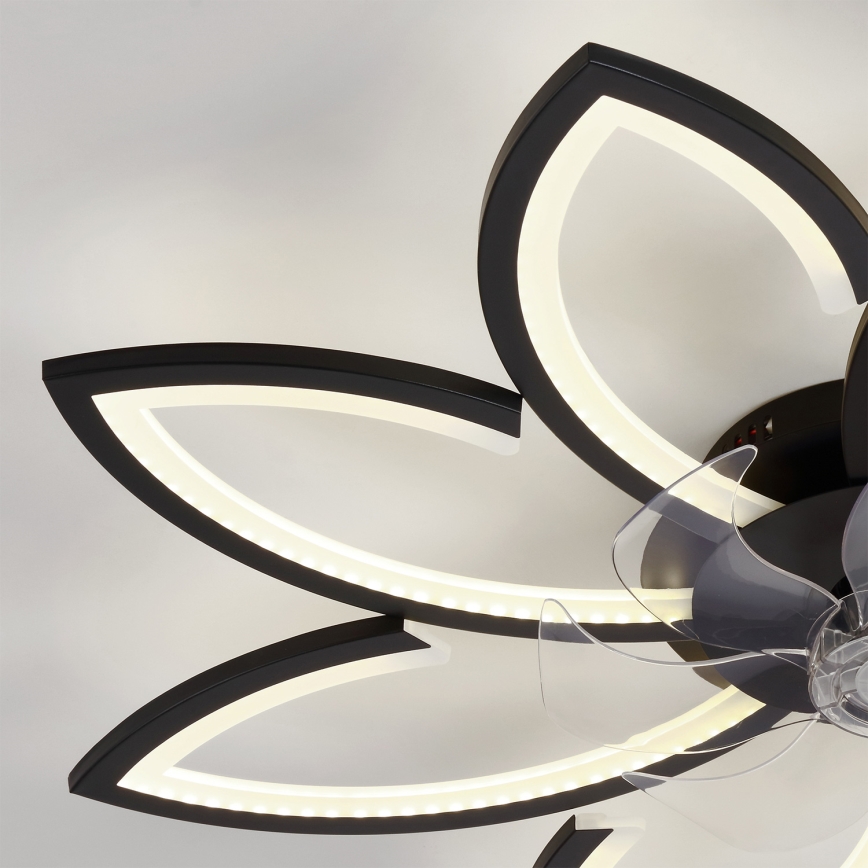 Brilagi - Dimmbarer LED-Deckenventilator LED/43 W/230 V 3000–6500 K Ø 90 cm schwarz + Fernbedienung