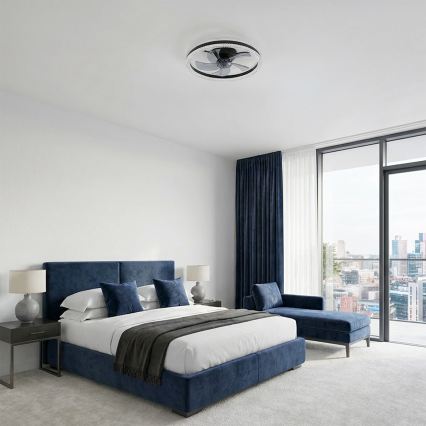 Brilagi - LED-dimmbarer Deckenventilator LED/62W/230V 3000-6500K Ø 50 cm schwarz + Fernbedienung
