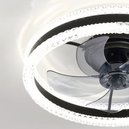 Brilagi - LED-dimmbarer Deckenventilator LED/62W/230V 3000-6500K Ø 50 cm schwarz + Fernbedienung