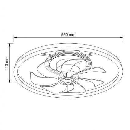 Brilagi - Dimmbarer LED-Deckenventilator LED/66W/230V 55 cm weiß/gold + Fernbedienung