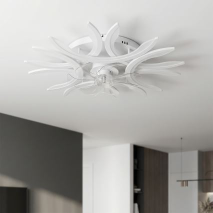 Brilagi - LED-dimmbarer Deckenventilator LED/70W/230V 3000-6500K Durchmesser 76 cm weiß + Fernbedienung
