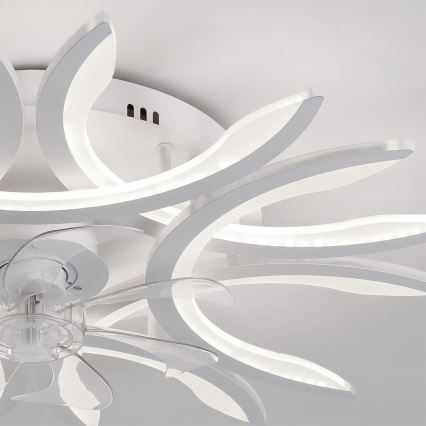Brilagi - LED-dimmbarer Deckenventilator LED/70W/230V 3000-6500K Durchmesser 76 cm weiß + Fernbedienung