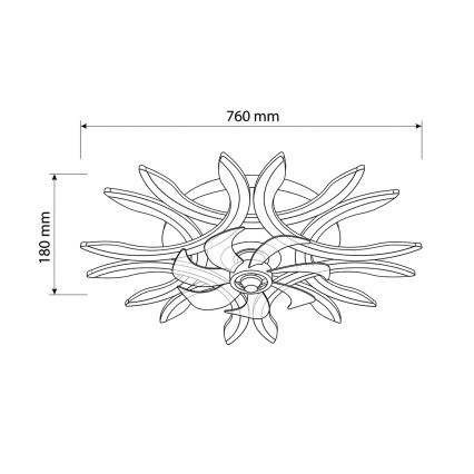 Brilagi - LED-dimmbarer Deckenventilator LED/70W/230V 3000-6500K Durchmesser 76 cm weiß + Fernbedienung
