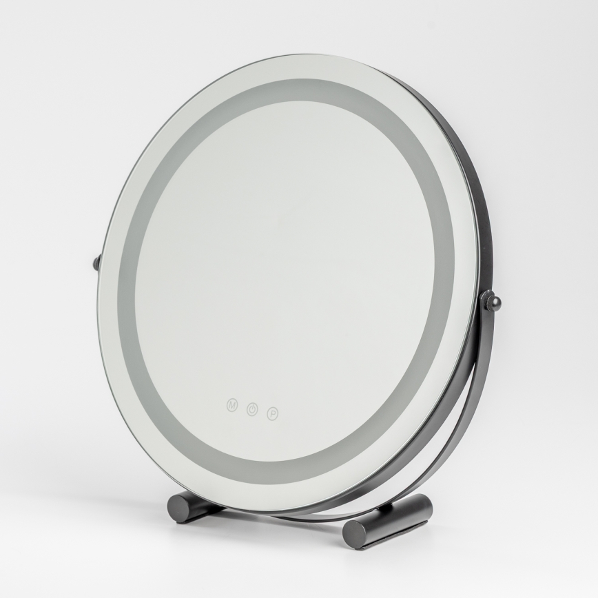 BRILAGI - LED-dimmbarer Make-up-Spiegel CALIFORNIA LED/17W/230V 3000/4000/6500K Ø 42 cm schwarz