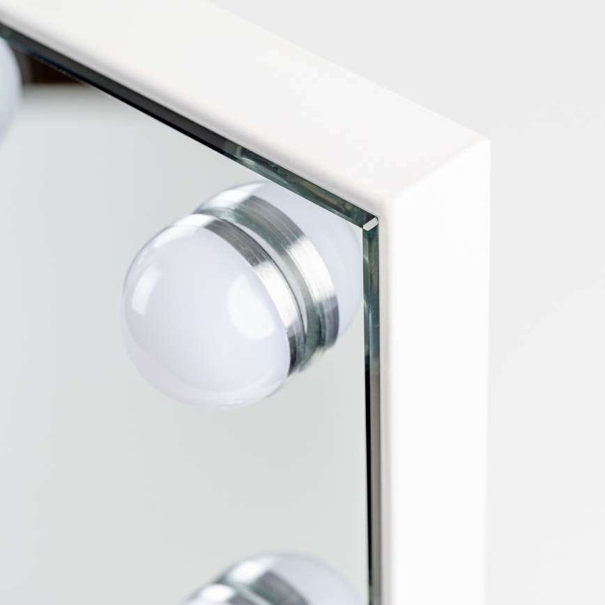 BRILAGI - LED dimmbarer Make-up-Spiegel HOLLYWOOD LED/15W/230V CCT + 2x USB 55x77 cm weiß