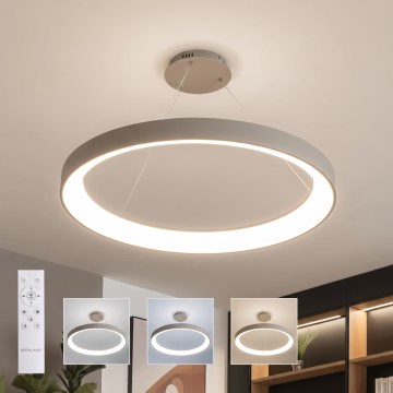 BRILAGI - LED dimmbarer Pendelleuchte an Kabel FALCON II LED/108W/230V 3000-6500K Ø 80 cm beige + Fernbedienung