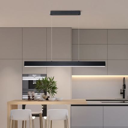 Brilagi - LED dimmbare Hängeleuchte an Kabel SLEEKLINE SMART LED/40W/230V 3000-6000K Wi-Fi Tuya schwarz + Fernbedienung