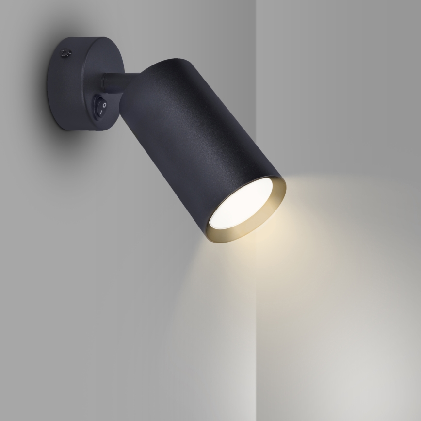 Brilagi - LED RGBW dimmbarer Wandspot SELE 1xGU10/4,8W/230V 3000K schwarz + Fernbedienung