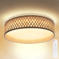 BRILAGI - LED dimmbares Deckenleuchte CAMILA LED/48W/230V 3000-6500K Bambus Ø 40 cm + Fernbedienung